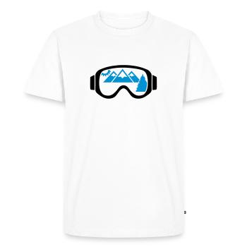 Ski goggles - Men's Premium Organic T-Shirt - white - Front - Nico (187cm)