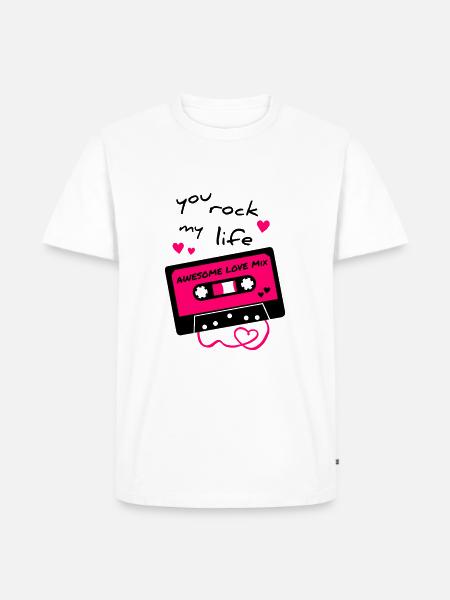 Love Mix Tape - Men's Premium Organic T-Shirt - white