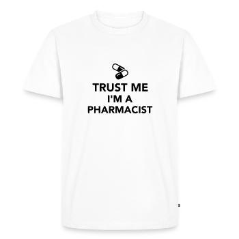 Trust me I'm a Pharmacist - T-shirt Premium bio Homme - blanc - Devant - Nico (187cm)