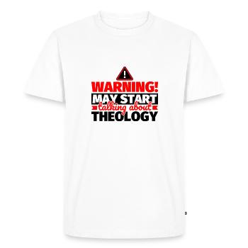 Théologie drôle de dicton - T-shirt Premium bio Homme - blanc - Devant - Nico (187cm)