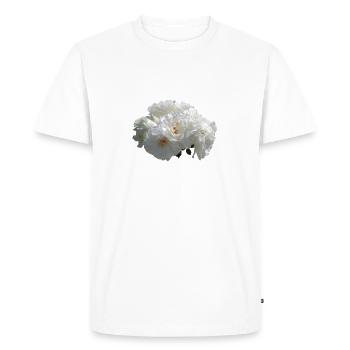 White rose bush - Men's Premium Organic T-Shirt - white - Front - Nico (187cm)