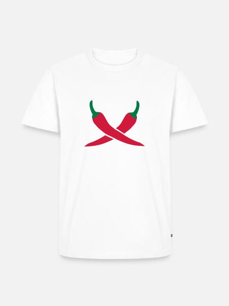 Chili - Männer Premium Bio T-Shirt - Weiß