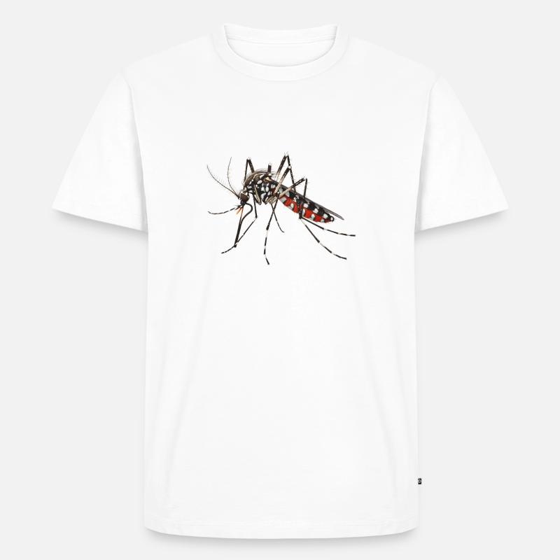 Tiger-Mücke - Männer Premium Bio T-Shirt - Weiß