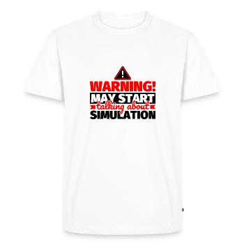 Simulation drôle de dicton - T-shirt Premium bio Homme - blanc - Devant - Nico (187cm)