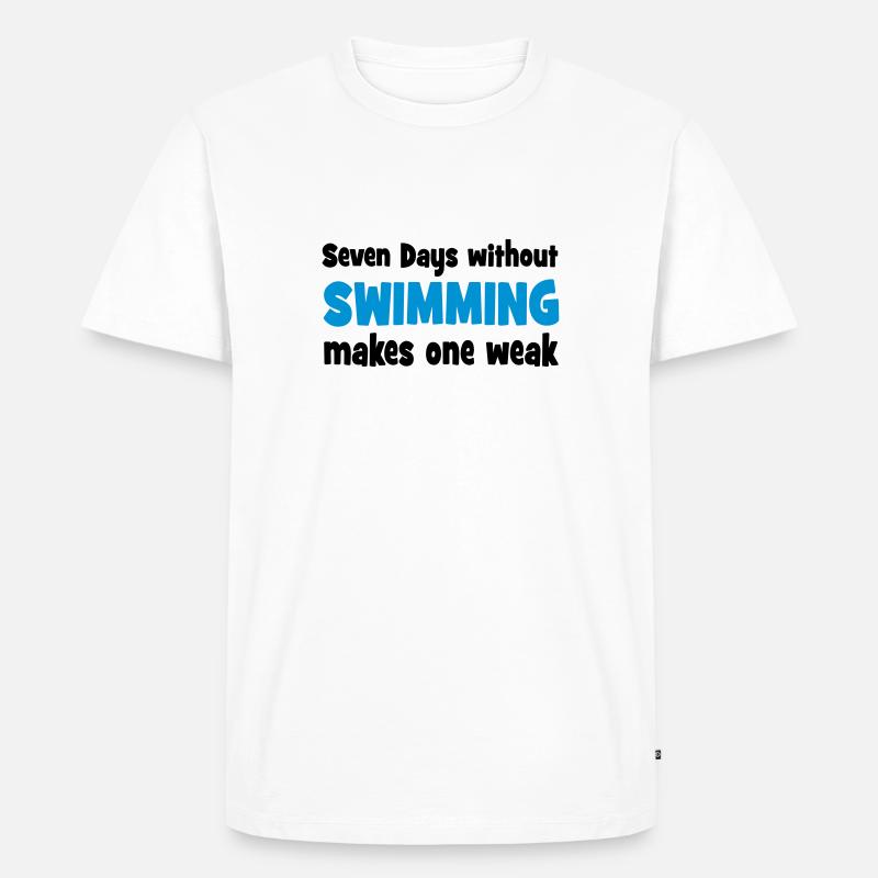 swimming - Männer Premium Bio T-Shirt - Weiß