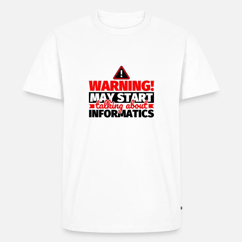 Informatik lustiger Spruch - Männer Premium Bio T-Shirt - Weiß