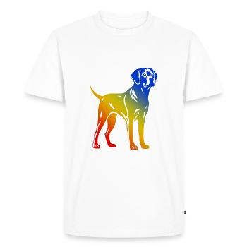 Labrador Chien Coloré - T-shirt Premium bio Homme - blanc - Devant - Nico (187cm)