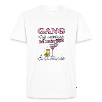 Gang de copine de la mariée cocktail - T-shirt Premium bio Homme - blanc - Devant - Nico (187cm)