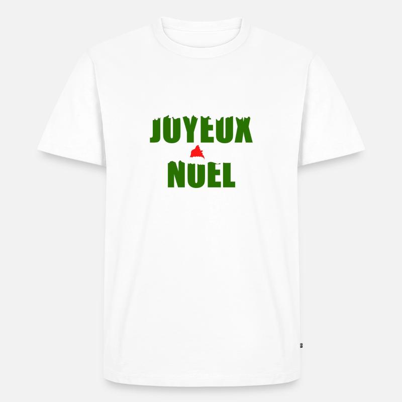 joyeux noel - Männer Premium Bio T-Shirt - Weiß