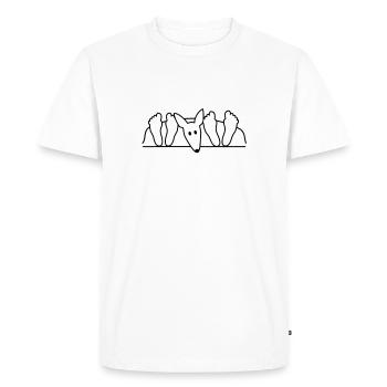 Podenco au lit - T-shirt Premium bio Homme - blanc - Devant - Nico (187cm)