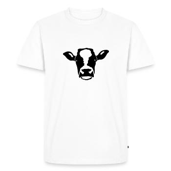 tête de vache - T-shirt Premium bio Homme - blanc - Devant - Nico (187cm)