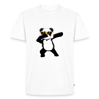 Panda Bear Dabbing Dab Dance Gift - Men's Premium Organic T-Shirt - white - Front - Nico (187cm)