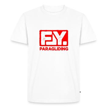 VOL EN PARAPENTE - T-shirt Premium bio Homme - blanc - Devant - Nico (187cm)