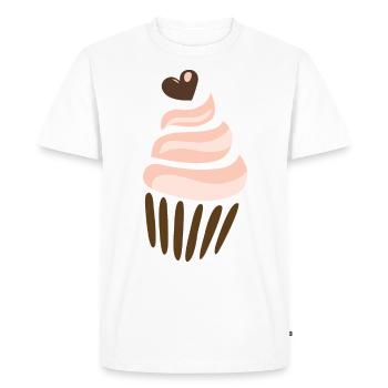 Muffin - Männer Premium Bio T-Shirt - Weiß - Vorne - Nico (187cm)