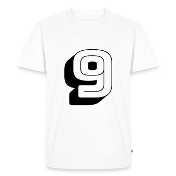 9 - Men's Premium Organic T-Shirt - white - Front - Nico (187cm)