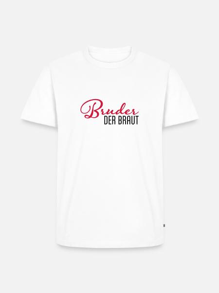 bruder der braut - Männer Premium Bio T-Shirt - Weiß