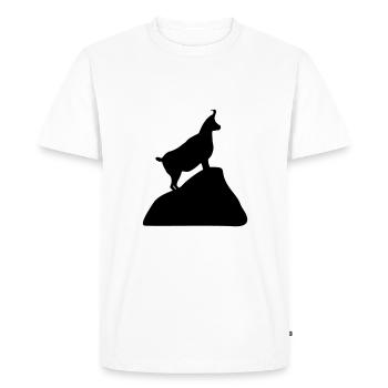 chamois, alpes - T-shirt Premium bio Homme - blanc - Devant - Nico (187cm)