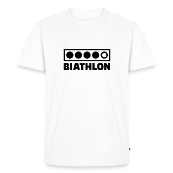 Biathlon - T-shirt Premium bio Homme - blanc - Devant - Nico (187cm)