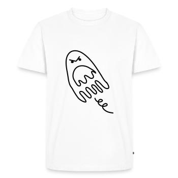 Ghost / Halloween / Fantôme / Gespenst / Baby [M] - Men's Premium Organic T-Shirt - white - Front - Nico (187cm)