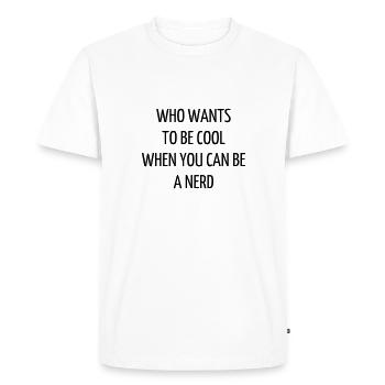 Citation / Geek / Gaming / Gamer / Nerd - T-shirt Premium bio Homme - blanc - Devant - Nico (187cm)