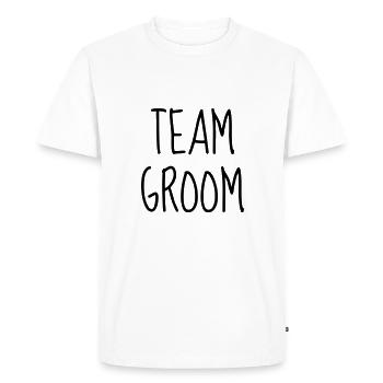 Mariage Amour Marié Mariée EJG EVJF Mari Femme - T-shirt Premium bio Homme - blanc - Devant - Nico (187cm)