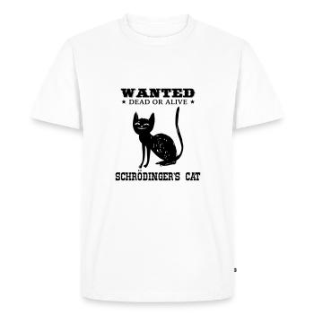 Awsome Geek Shirt: Schrödinger's Cat - T-shirt Premium bio Homme - blanc - Devant - Nico (187cm)