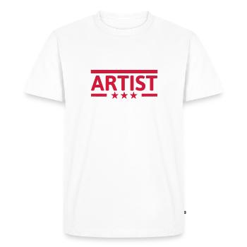 artiste / art / danse / musique - T-shirt Premium bio Homme - blanc - Devant - Nico (187cm)