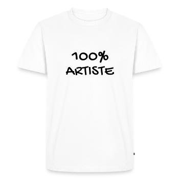 artiste / art / danse / musique - T-shirt Premium bio Homme - blanc - Devant - Nico (187cm)