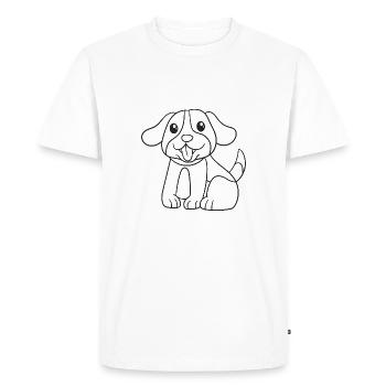 Chien, chien, animaux domestiques, cadeau, idée cadeau - T-shirt Premium bio Homme - blanc - Devant - Nico (187cm)