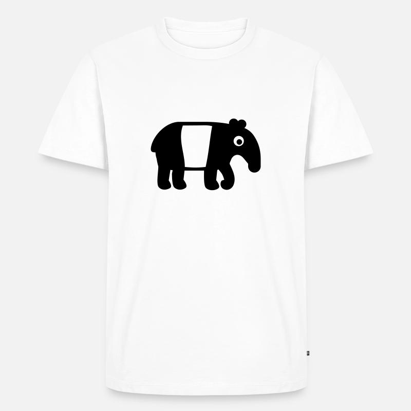 Tapir - Männer Premium Bio T-Shirt - Weiß