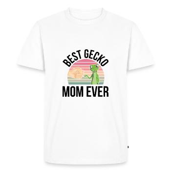 Gecko - Men's Premium Organic T-Shirt - white - Front - Nico (187cm)
