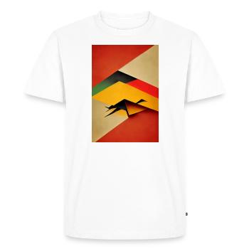 Motif Bauhaus rouge - T-shirt Premium bio Homme - blanc - Devant - Nico (187cm)