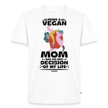 vegan mother loves fruits and vegetables - Men's Premium Organic T-Shirt - white - Front - Nico (187cm)