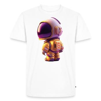 Space Kid Young Astronaut Birthday Five - Men's Premium Organic T-Shirt - white - Front - Nico (187cm)