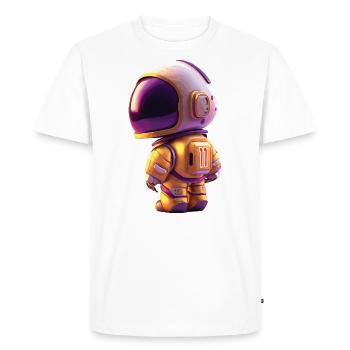 Space Kid Young Astronaut Birthday Eleven - Men's Premium Organic T-Shirt - white - Front - Nico (187cm)