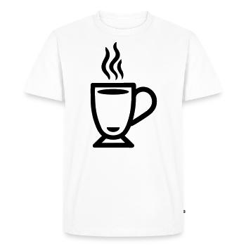 cup of coffee - Men's Premium Organic T-Shirt - white - Front - Nico (187cm)