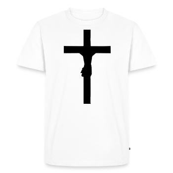 Croix de jesus - T-shirt Premium bio Homme - blanc - Devant - Nico (187cm)