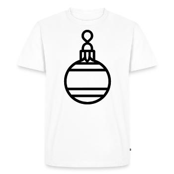 Christmas Ball - Men's Premium Organic T-Shirt - white - Front - Nico (187cm)