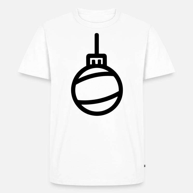 Weihnachtskugel - Männer Premium Bio T-Shirt - Weiß