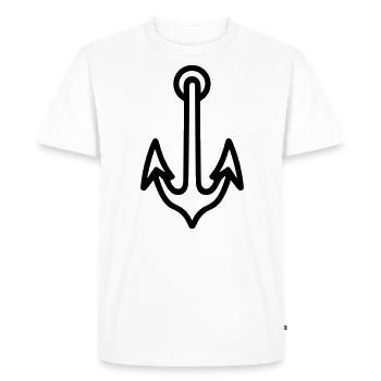 Anchor - Men's Premium Organic T-Shirt - white - Front - Nico (187cm)