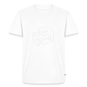 New York, Vintage style lettrage blanc - T-shirt Premium bio Homme - blanc - Devant - Nico (187cm)