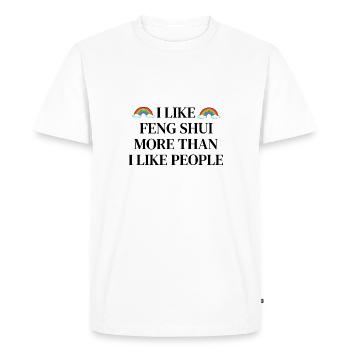 J’aime le Feng Shui plus que les gens - T-shirt Premium bio Homme - blanc - Devant - Nico (187cm)
