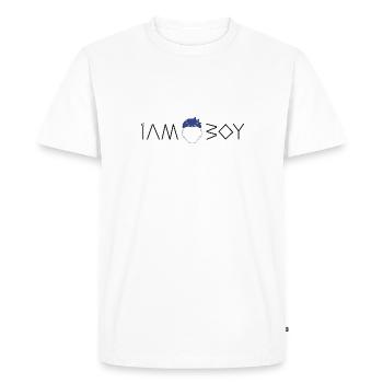 Je suis un garçon européen - T-shirt Premium bio Homme - blanc - Devant - Nico (187cm)