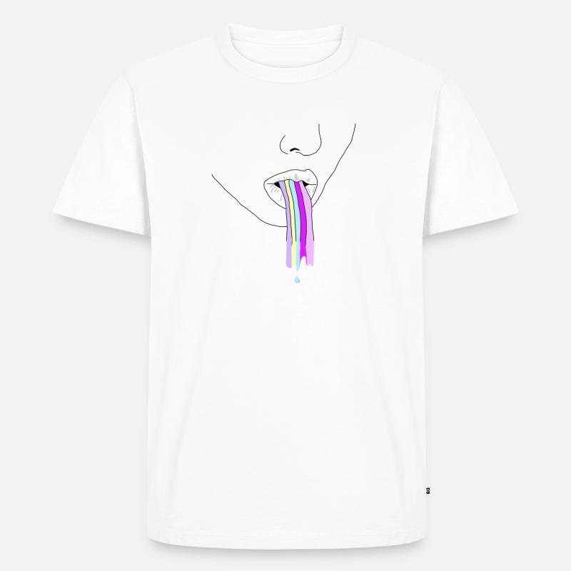 rainbow - Männer Premium Bio T-Shirt - Weiß
