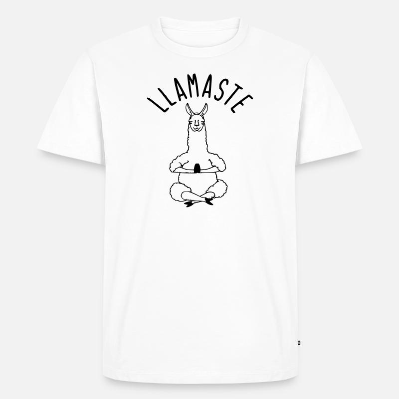 Llamaste - Männer Premium Bio T-Shirt - Weiß