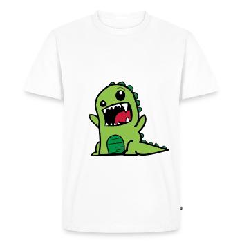 Dino - T-shirt Premium bio Homme - blanc - Devant - Nico (187cm)