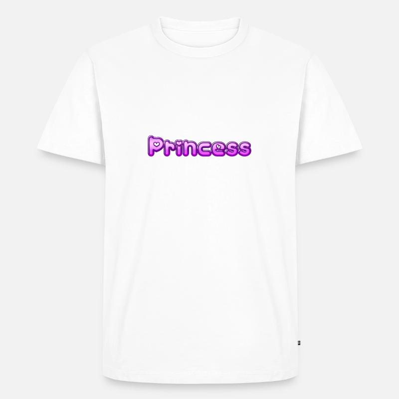 Text Princess - Männer Premium Bio T-Shirt - Weiß