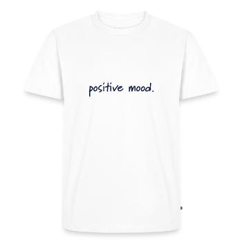 humeur positive - T-shirt Premium bio Homme - blanc - Devant - Nico (187cm)