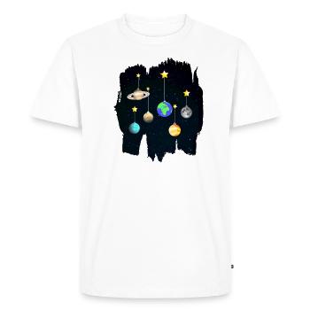 Christmas ball star planet sky - Men's Premium Organic T-Shirt - white - Front - Nico (187cm)