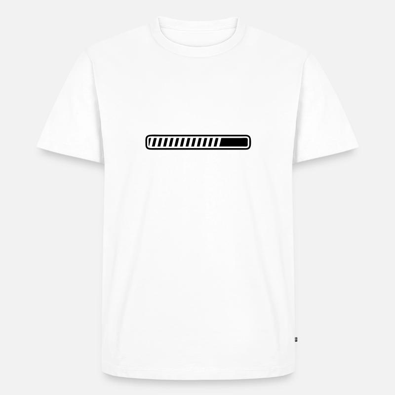 Ladebalken - Männer Premium Bio T-Shirt - Weiß